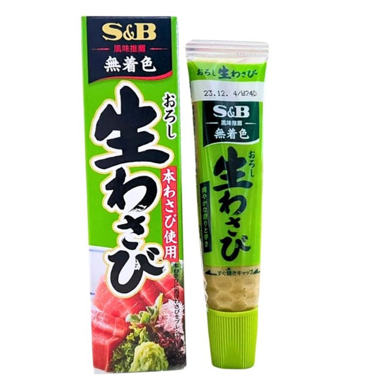  Mù tạt xanh Wasabi S & B thùng 100 tuýp x 43g 