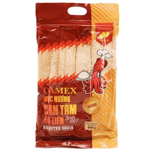  Mực nướng cán tẩm ăn liền Damex gói 400g 