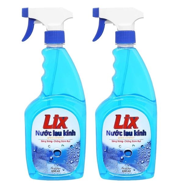  Nước lau kính Lix hương thơm tươi mát thùng 12 chai x 650ml 