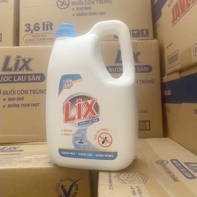  Nước lau sàn Lix đuổi côn trùng 4 can x 4 lít 