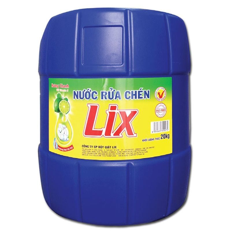  Đại lý Nước rửa chén Lix siêu sạch hương chanh bộ 2 can x 20 kg 