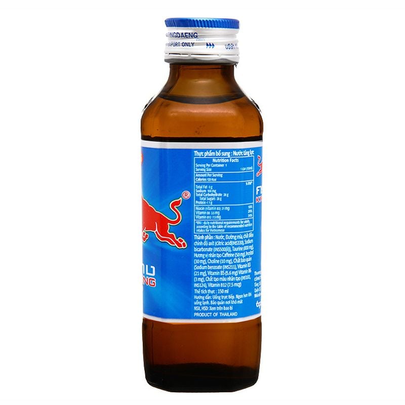  Nước tăng lực Redbull Thái chai thủy tinh xanh dương lốc 10 x 150ml 