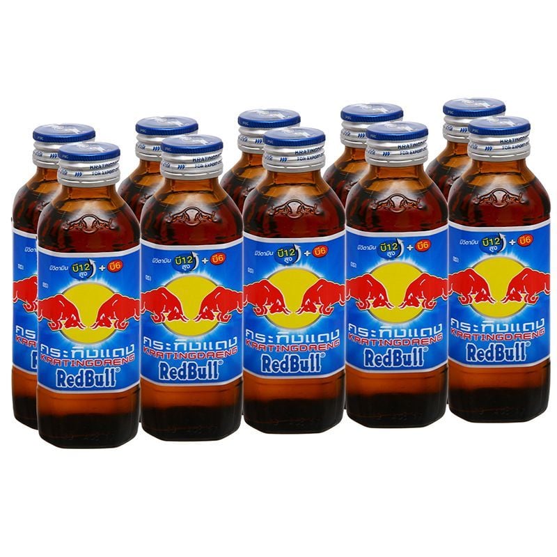  Nước tăng lực Redbull Thái chai thủy tinh xanh dương lốc 10 x 150ml 