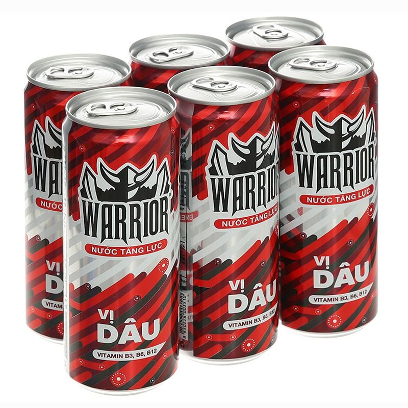  Nước tăng lực Warrior hương dâu thùng 24 lon x 325ml 