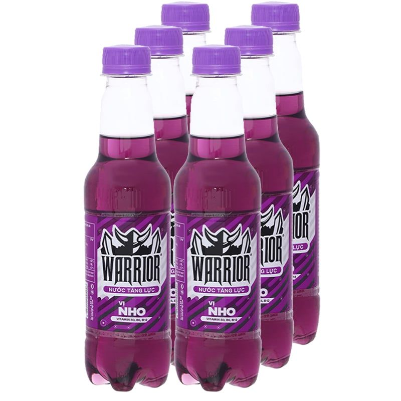  Nước tăng lực Warrior hương nho thùng 24 chai x 330ml 