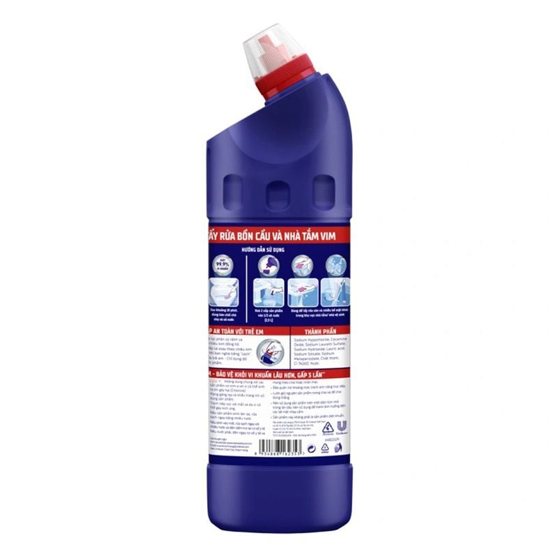  Nước tẩy bồn cầu & nhà tắm VIM diệt khuẩn chai 880ml 