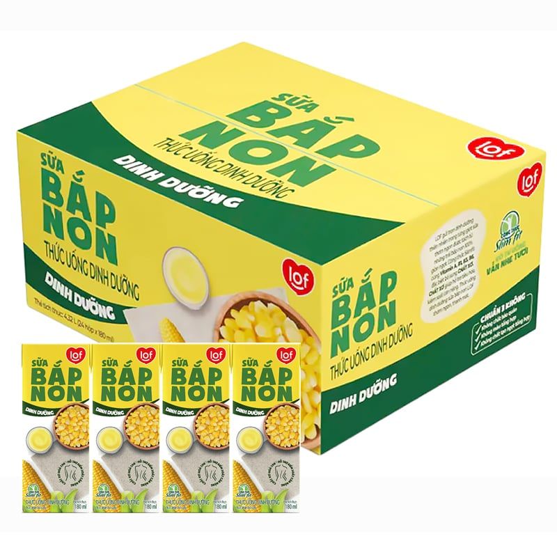  Sữa bắp non LoF thùng 24 hộp x 180ml 