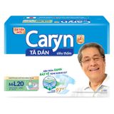  Tã dán Caryn hạn chế đi lại siêu thấm size L thùng 3 gói x 20 miếng 