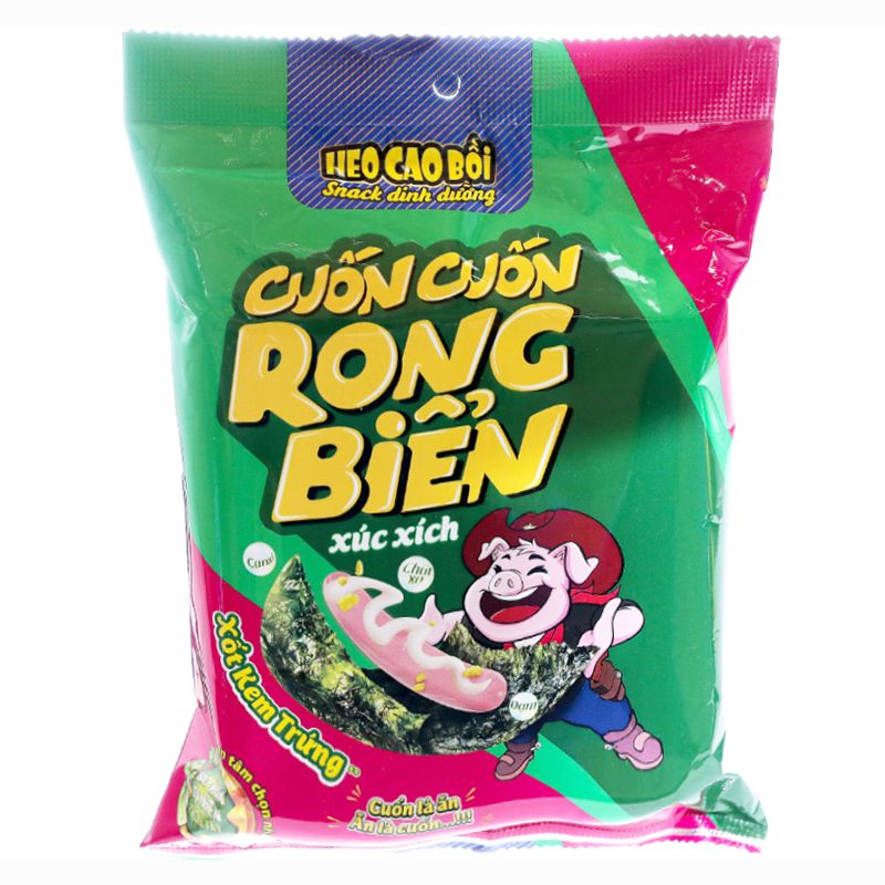  Xúc xích cuốn cuốn cuộn rong biển Heo Cao Bồi Masan thùng 20 gói x 48.5g 