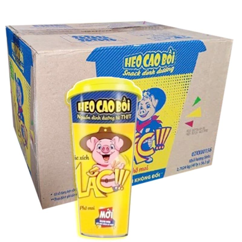  Xúc xích lắc phô mai Heo Cao Bồi ly 60g 