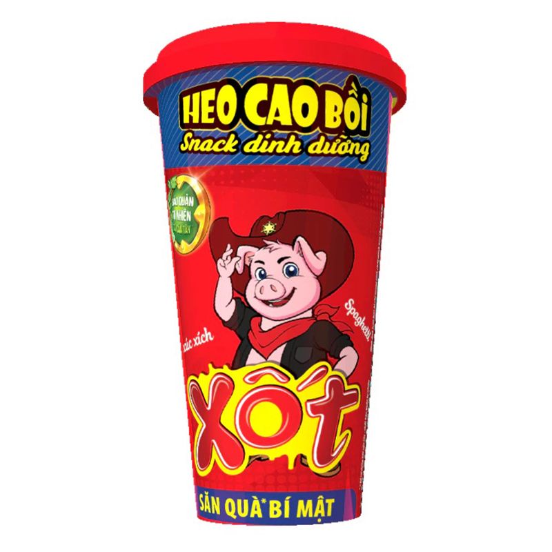  Xúc xích xốt Spaghetti kiểu Ý Heo Cao Bồi thùng 48 ly x 60g 