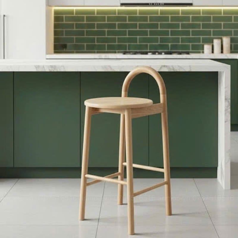Ghế Bar Bobby Mặt Gỗ