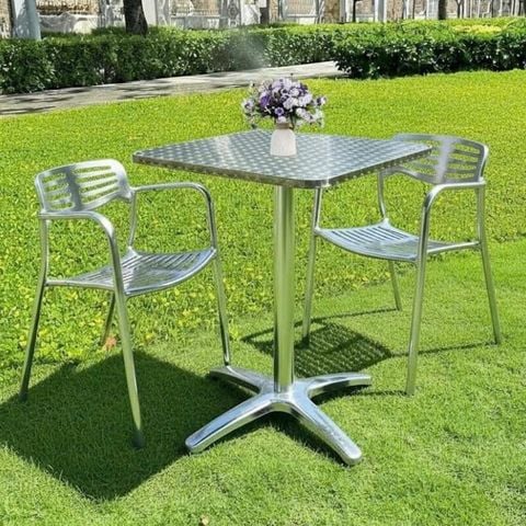  Bộ Bàn Vuông Nhôm 2 Ghế 