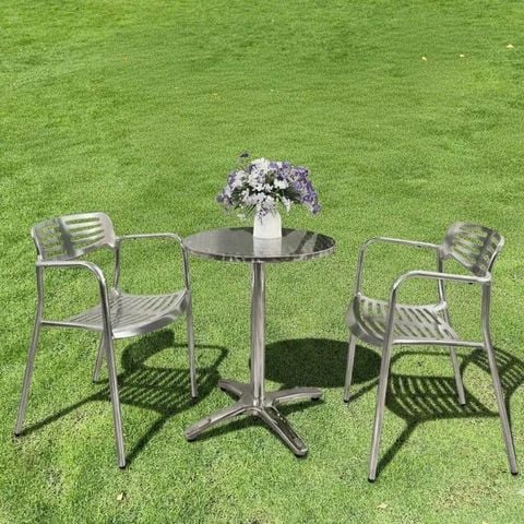  Bộ Bàn Tròn Nhôm 2 Ghế 