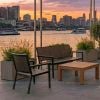 Sofa Băng Ngoài Trời Khung Nhôm Mặt Composite