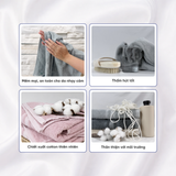  Combo 3 Khăn Gội/Mặt, 5 Khăn Gội/Mặt BELLETO Cotton USA Giá Rẻ, Siêu Thấm Hút & Mềm Mịn, Khô Nhanh Đi Du Lịch, Spa, Gym, Thể Thao FH8S 
