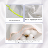  Bộ 20 Khăn Mặt Sữa Cao Cấp Mollis Bamboo Sợi Tre Mềm Mịn Thấm Hút Tốt Nhanh Khô An Toàn Cho Làn Da Em Bé Phù Hợp Cho Trẻ Sơ Sinh P637 