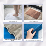  Thảm Chân Mollis Cao Cấp 100% Cotton Usa Chống Trơn Trượt, Siêu Thấm Hút, Nhanh Khô Phù Hợp Cho Gia Đình FMV7 
