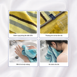  Bộ 3 Khăn Gồm Khăn Tắm, Khăn Gội/Mặt, Khăn Tay Mollis Cao Cấp 100% Cotton Chải Kỹ Siêu Thấm Hút, Mềm Mại Mịn Đẹp, Thấm Hút Tốt Ít Rụng Bông Cho Người Lớn BMBC-FMBC-HMBC 