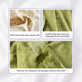  Bộ 3 Khăn Mollis Soybean Gồm 1 Khăn Tắm BMB4 và 1 Khăn Gội/Mặt FMD4 và 1 Khăn Tay HME2 Cao Cấp Mềm Mịn Thấm Hút PC42 
