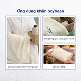  Bộ 3 Khăn Mollis Soybean Gồm 1 Khăn Tắm BMB4 và 1 Khăn Gội/Mặt FMD4 và 1 Khăn Tay HME2 Cao Cấp Mềm Mịn Thấm Hút PC42 