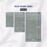  Combo 3 Khăn Tắm Mollis Cotton Lapyarn 60 x 120 cm BM8V Cao Cấp Mềm Mịn Thấm Hút Tốt Nhanh Khô Không Ra Màu Không Xù Đồ Lông PG92 