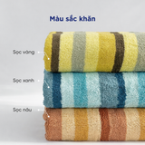  Bộ 3 Khăn Gồm Khăn Tắm, Khăn Gội/Mặt, Khăn Tay Mollis Cao Cấp 100% Cotton Chải Kỹ Siêu Thấm Hút, Mềm Mại Mịn Đẹp, Thấm Hút Tốt Ít Rụng Bông Cho Người Lớn BMBC-FMBC-HMBC 