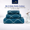  Bộ 3 Khăn Mollis Cotton Cao Cấp Gồm 1 Khăn Tắm, 1 Khăn Gội/Mặt Và 1 Khăn Tay Mềm Mịn Thấm Hút Tốt, Nhanh Khô Phù Hợp Cho Gia Đình, Khách Sạn, Du Lịch, Thể Thao M8Z-PC46 