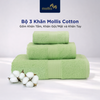  Bộ 3 Khăn Mollis Cotton Gồm 1 Khăn Tắm B865 và 1 Khăn Gội/Mặt FM61 và 1 Khăn Tay HM50 Cao Cấp Mềm Mịn Thấm Hút PC40 