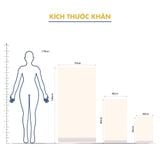  Bộ 3 Khăn Gồm Khăn Tắm, Khăn Gội/Mặt, Khăn Tay Mollis Cao Cấp 100% Cotton Chải Kỹ Siêu Thấm Hút, Mềm Mại Mịn Đẹp, Thấm Hút Tốt Ít Rụng Bông Cho Người Lớn BMBC-FMBC-HMBC 