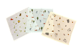  Khăn mặt trẻ em Mollis sợi tre Bamboo in hình dễ thương siêu mềm mại thấm hút tốt lau mặt cho da của bé yêu 