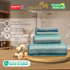  Bộ 3 Khăn Gồm Khăn Tắm, Khăn Gội/Mặt, Khăn Tay Mollis Cao Cấp 100% Cotton Chải Kỹ Siêu Thấm Hút, Mềm Mại Mịn Đẹp, Thấm Hút Tốt Ít Rụng Bông Cho Người Lớn BMBC-FMBC-HMBC 