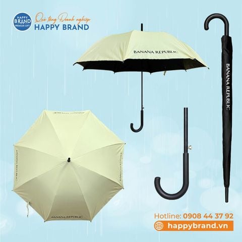 Dù cầm tay sắt, R60cm, cán nhựa cong - BANANA REPUBLIC