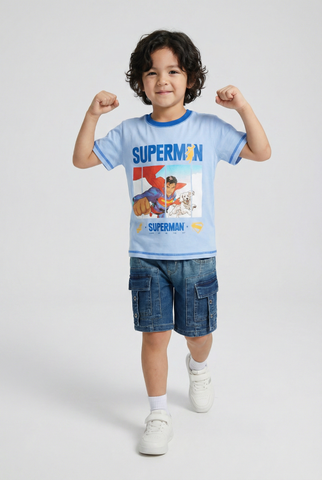 Áo thun Superman ngắn tay bé trai Rabity 100.007