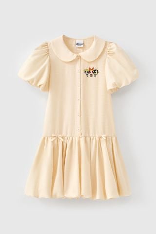 Đầm váy thô ngắn tay bé gái Rabity 150.002