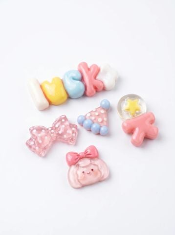Set 6 charm gắn dép sục Rabity 388.005.1 (Màu ngẫu nhiên)