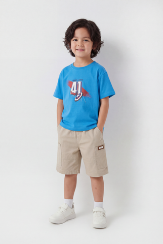 Áo thun ngắn tay Captain America Đội trưởng Mỹ bé trai Rabity 500.058