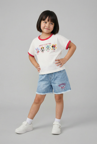 Áo thun tay ngắn Minnie Disney bé gái Rabity 500.089