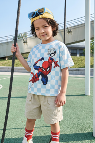 Disney | Marvel Spiderman Áo thun ngắn tay caro bé trai 500.145