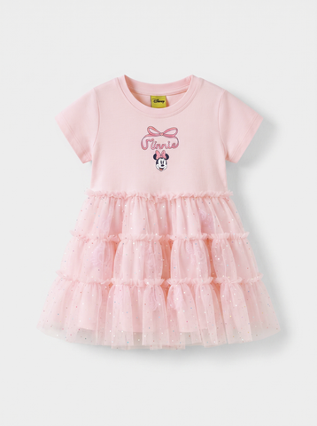 Đầm voan ngắn tay Minnie bé gái Rabity 550.140