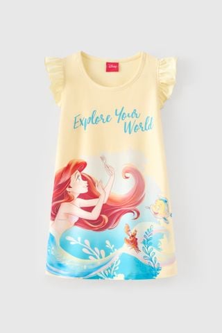 [Độc quyền Online] Đầm thun Nàng tiên cá Ariel ngắn tay bé gái Rabity 550.901