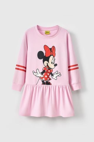 Đầm thun dài tay Minnie bé gái Rabity 551.007