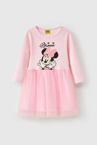 Đầm nỉ voan dài tay bé gái Rabity 551.008