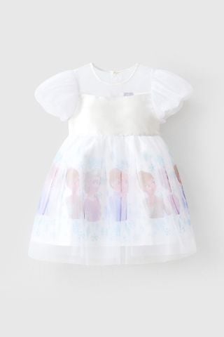 Đầm váy voan Elsa ngắn tay bé gái Rabity 553.009