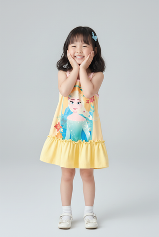 [Độc quyền Online] Đầm thun hai dây Elsa Disney bé gái Rabity 554.900