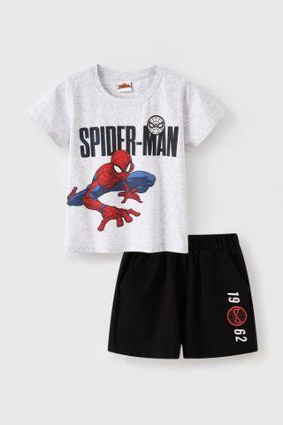 Bộ thun ngắn tay Spider-man bé trai Rabity 560.075