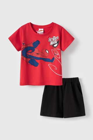 Bộ thun ngắn tay Spider-man Disney bé trai Rabity 560.085