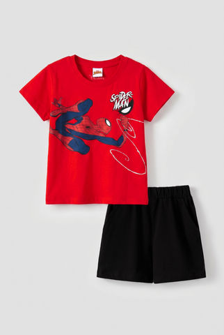 Bộ thun ngắn tay Spider-man Disney bé trai Rabity 560.085