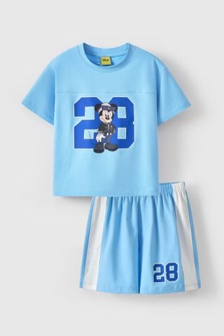 Disney | Mickey & Friends Sports Bộ thun ngắn tay phối sọc bé trai 560.087