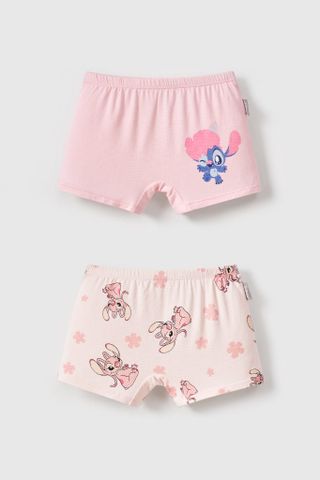 Combo 2 quần lót modal hoạ tiết Stitch bản quyền Disney bé gái Rabity 635.501